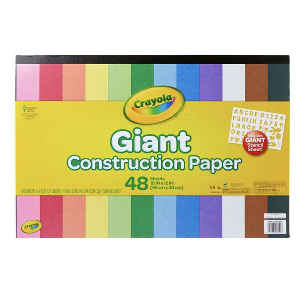 Papel Construcción Crayola Giant 48 Hojas