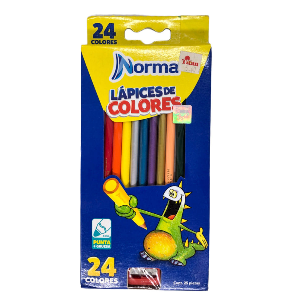 Lápices de Colores Norma Redondo de 24 Colores
