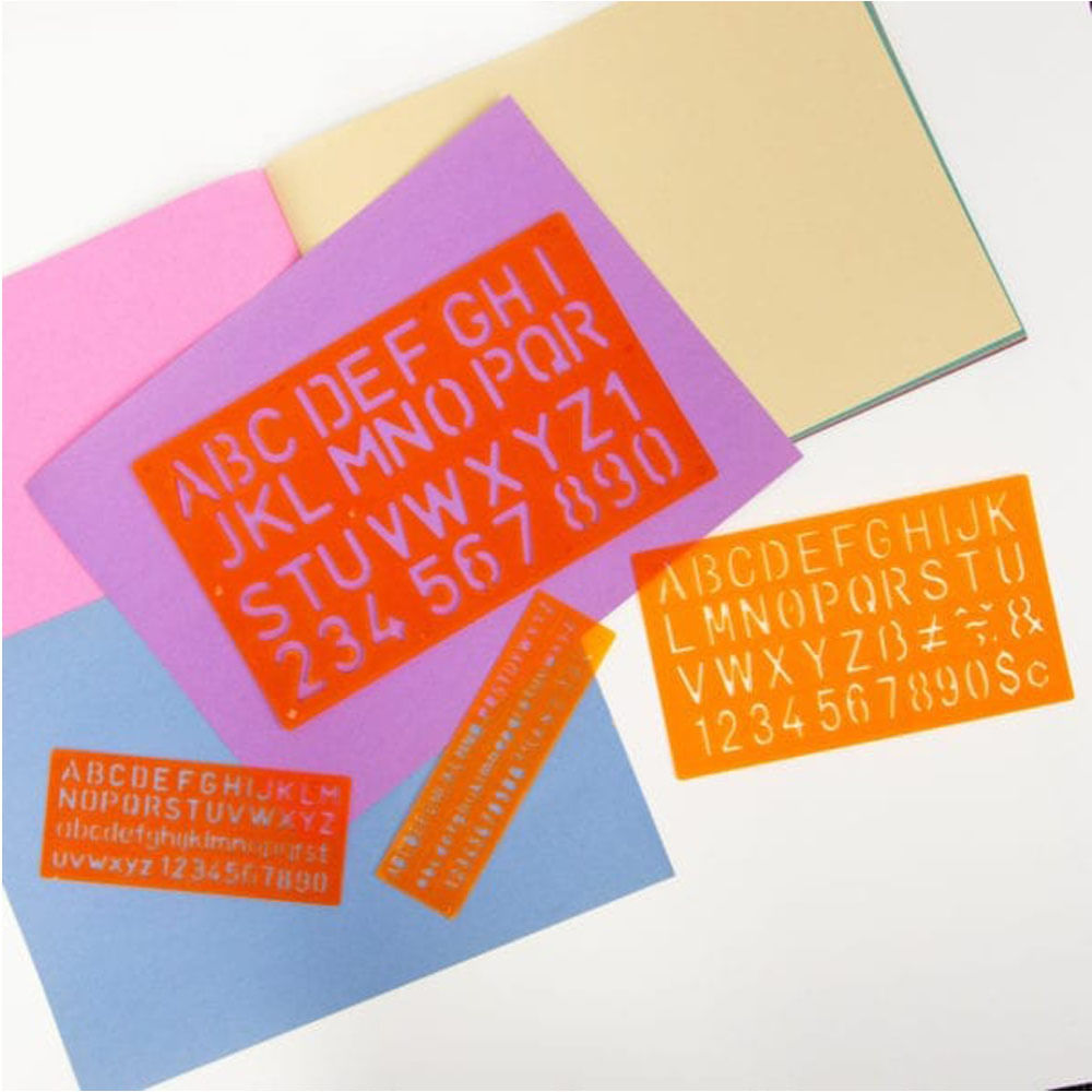 Plantillas Bazic de Letras 4 Piezas - Surtido