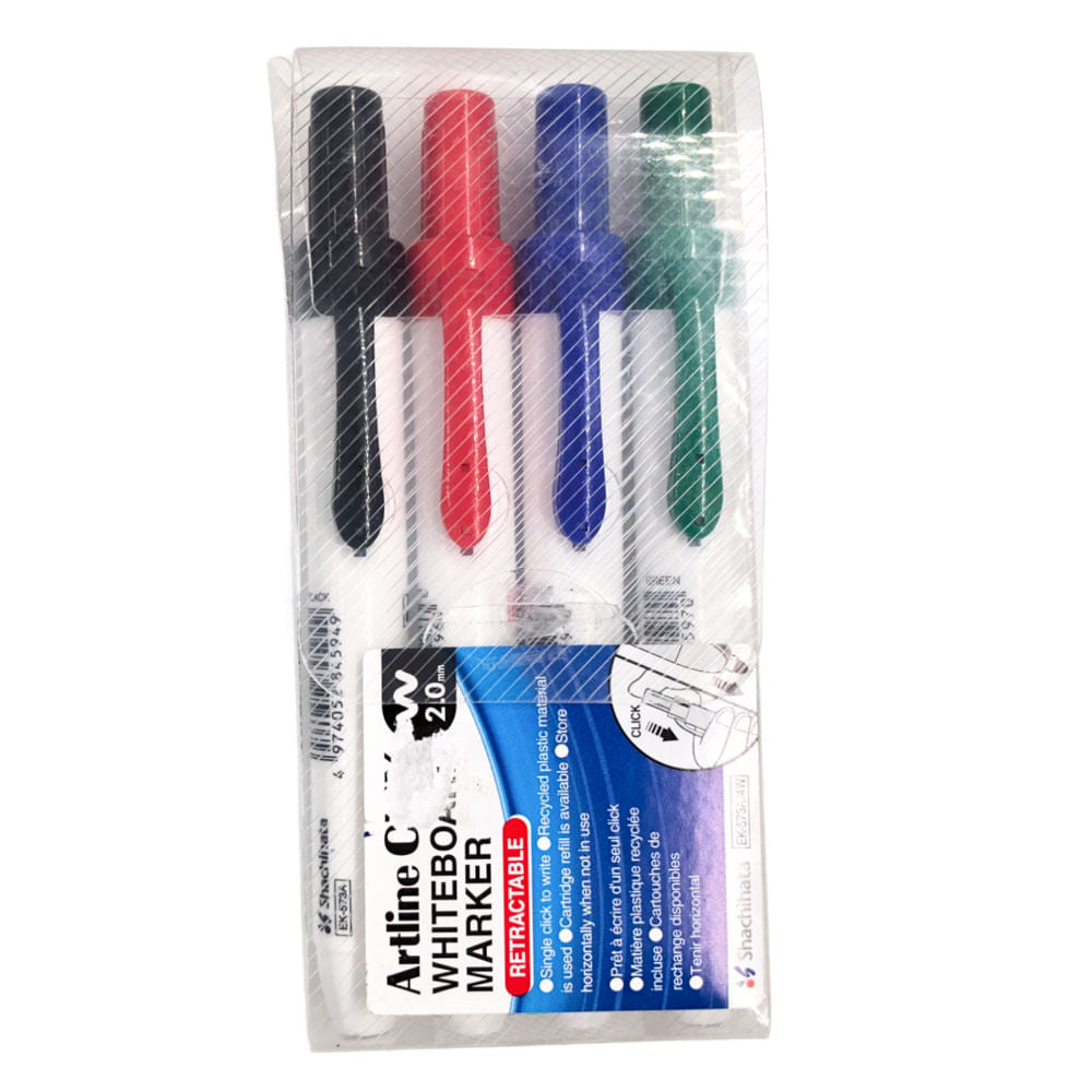 Marcadores Para Tablero Artline Clix de 4 Piezas