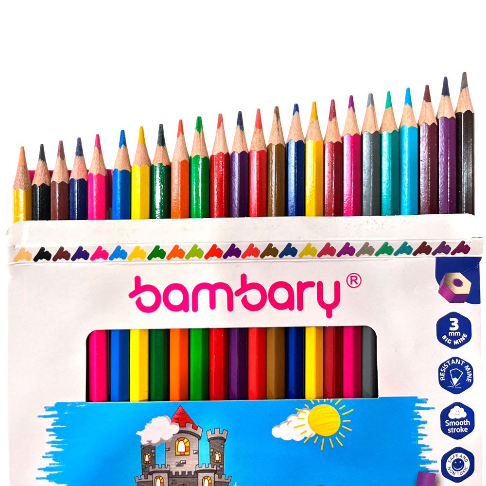 Lápices de Colores Bambary 24 Unidades / No Tóxico