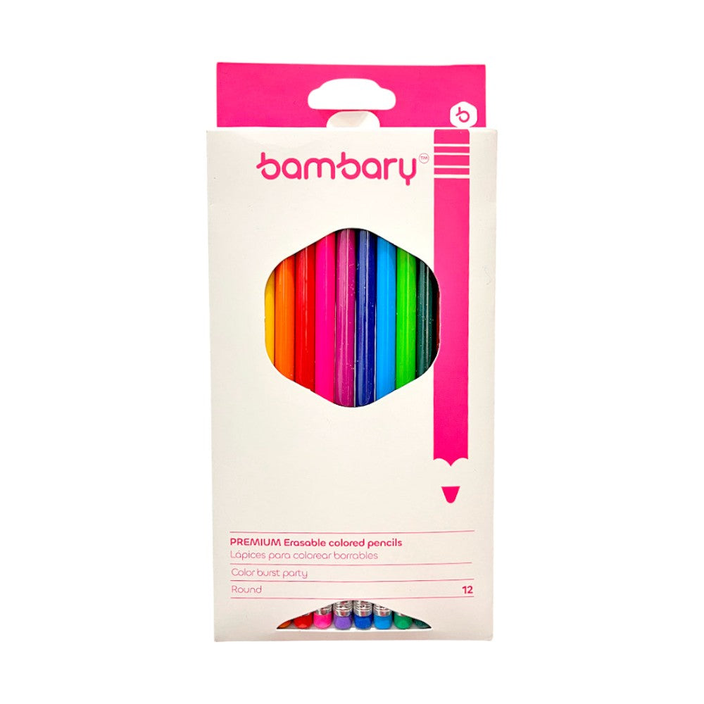 Lápices de Colores Bambary / 12 Und / Borrables