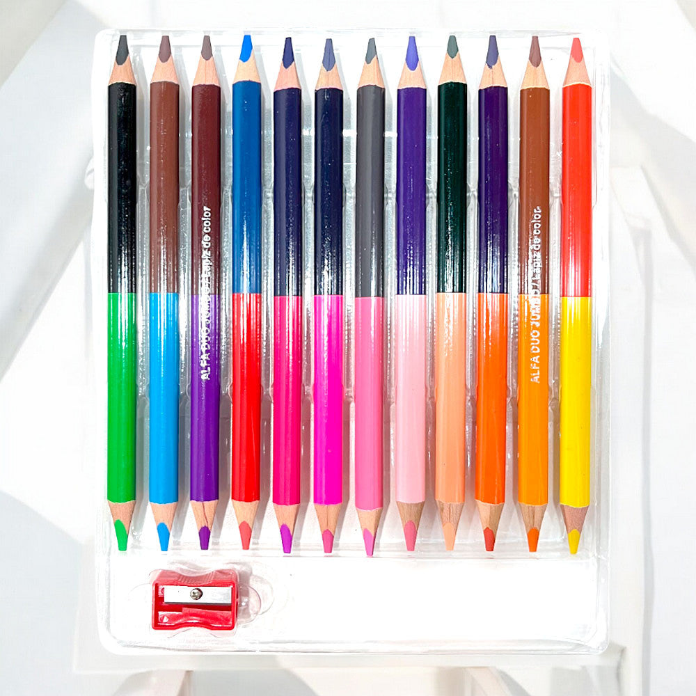 Lápices de Colores Triangular Alfa / 24 Colores / Jumbo
