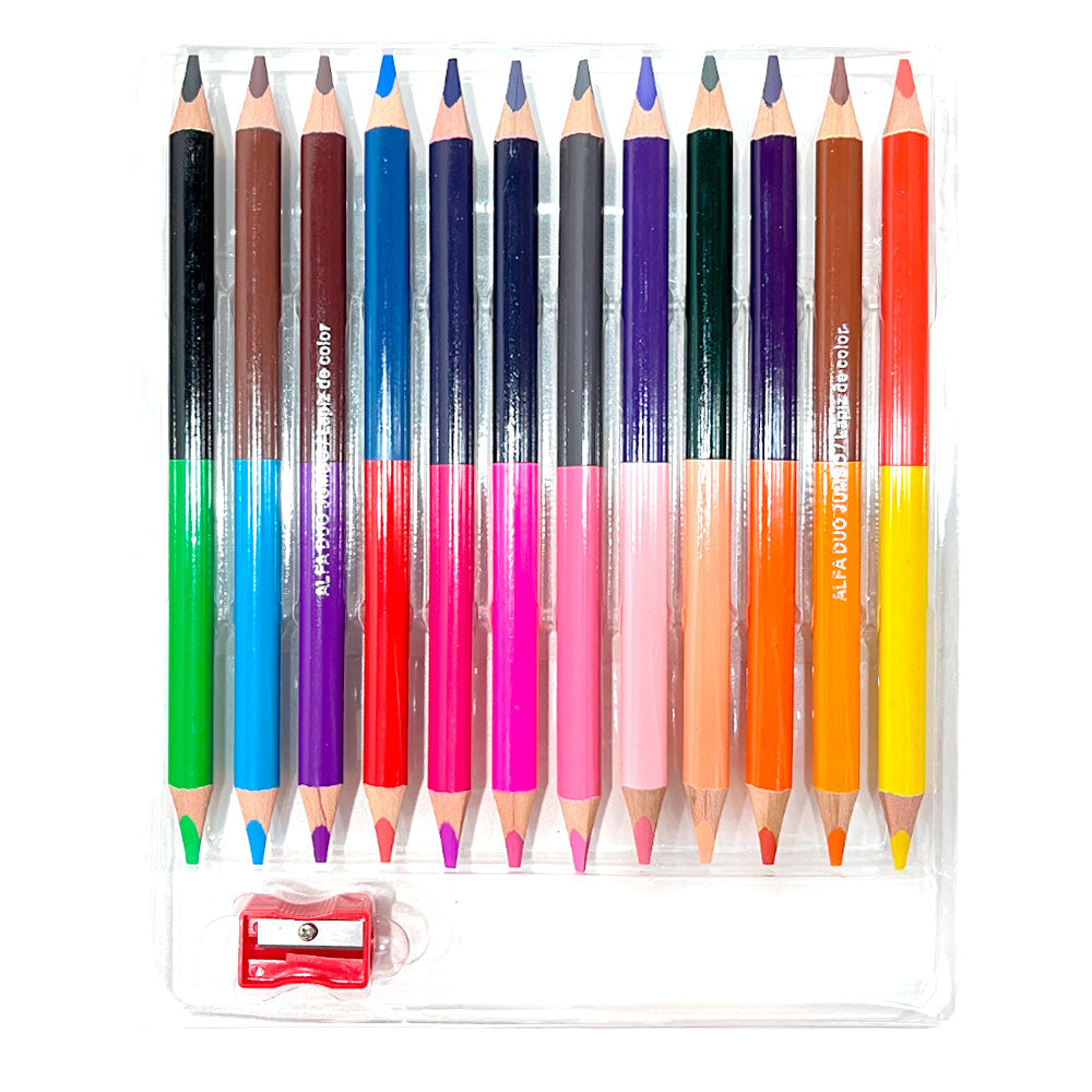 Lápices de Colores Triangular Alfa / 24 Colores / Jumbo