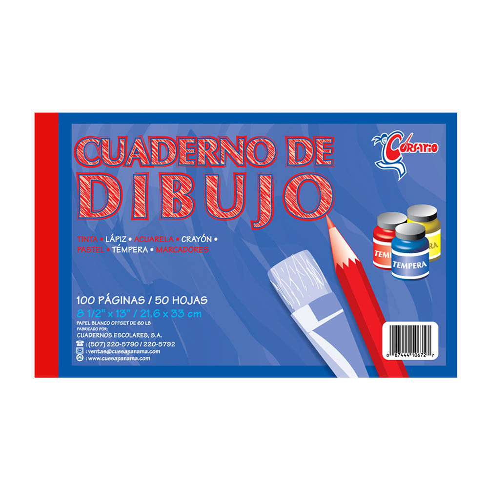 Libreta de Dibujo Corsario de 100 Páginas 8 1/2" x 13"