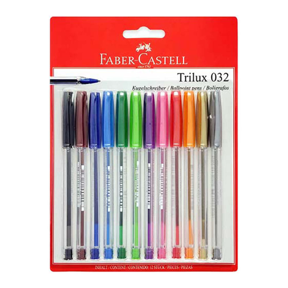 Boligrafo Trilux 032-M Faber Castell Estuche de 10 Piezas - Surtido