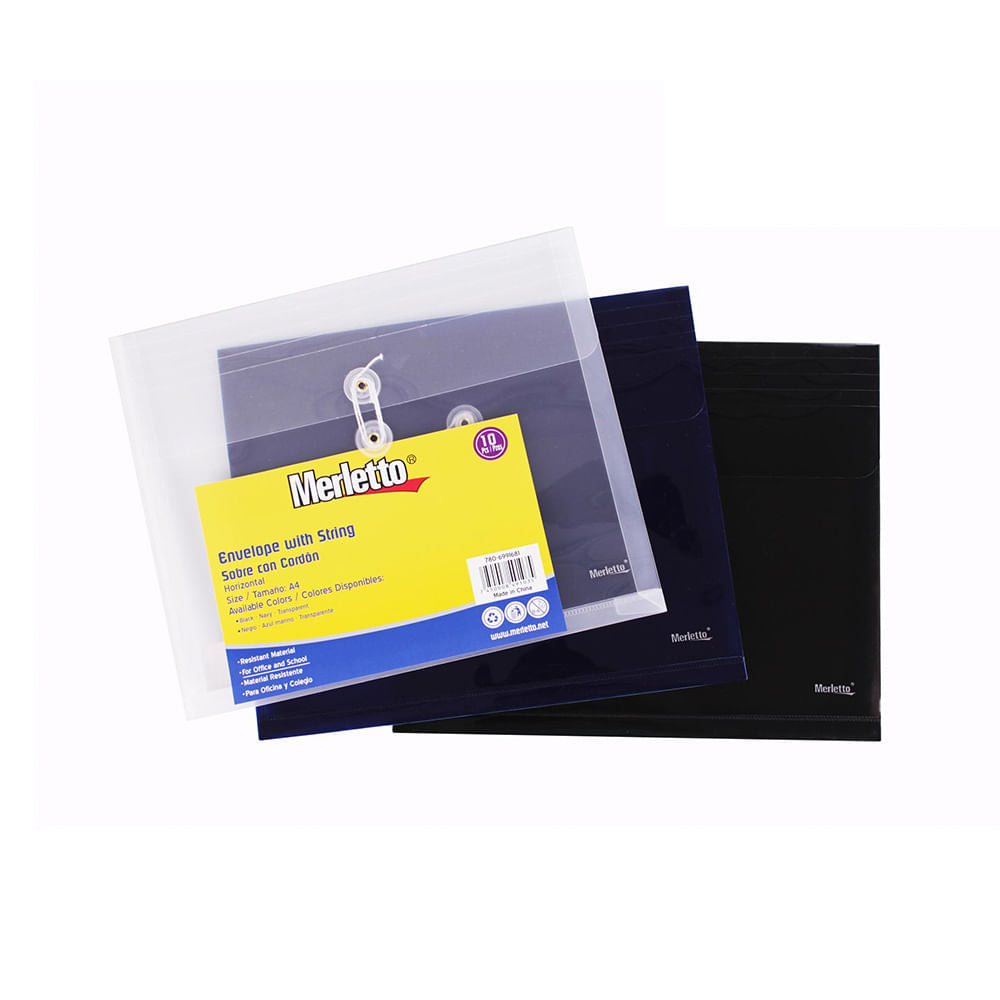 Sobre A4 Merletto Horizontal Con Cordón - Surtido