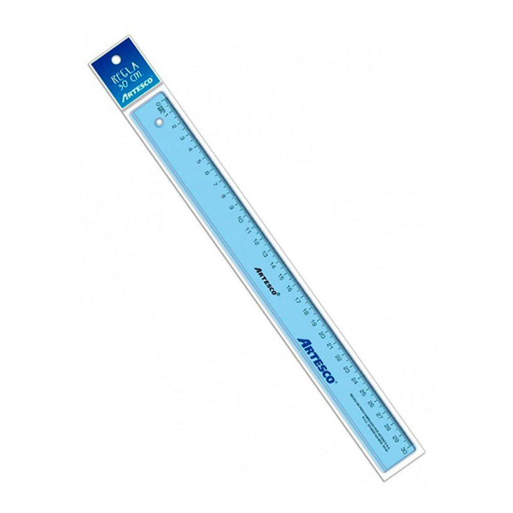 Regla Artesco Plástica de 30 cm