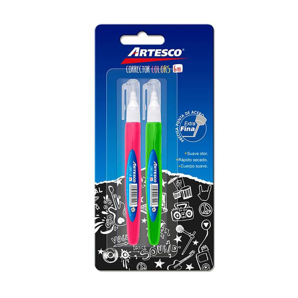 Líquido Corrector Artesco de 6 ml 2 Piezas
