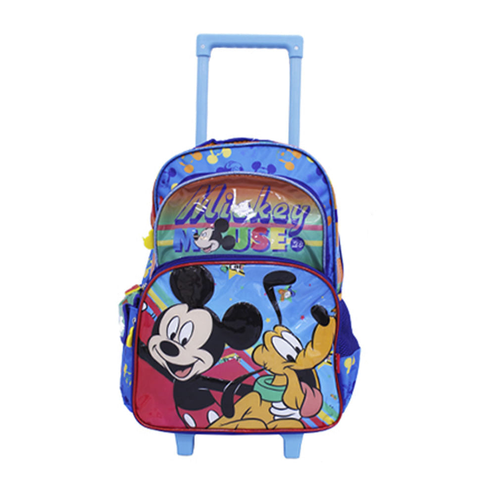 Mochila Mickey Básica Con Ruedas de 16"