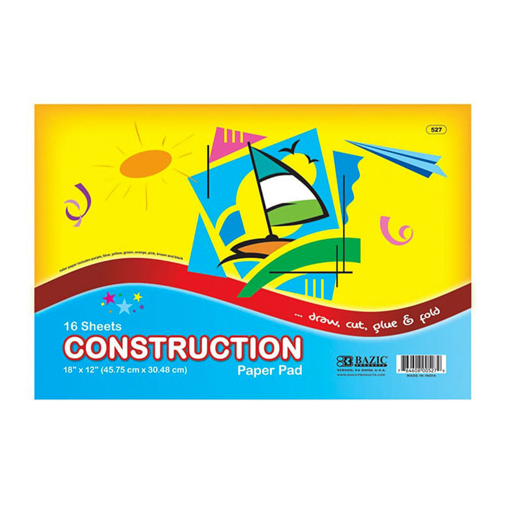 Papel de Construccion Bazic 18" x 12" - Surtido