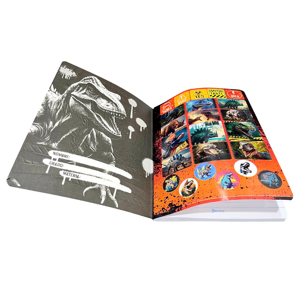 Cuaderno Cosido Norma Saurios / Raya Ancha / 200 Páginas - Surtido