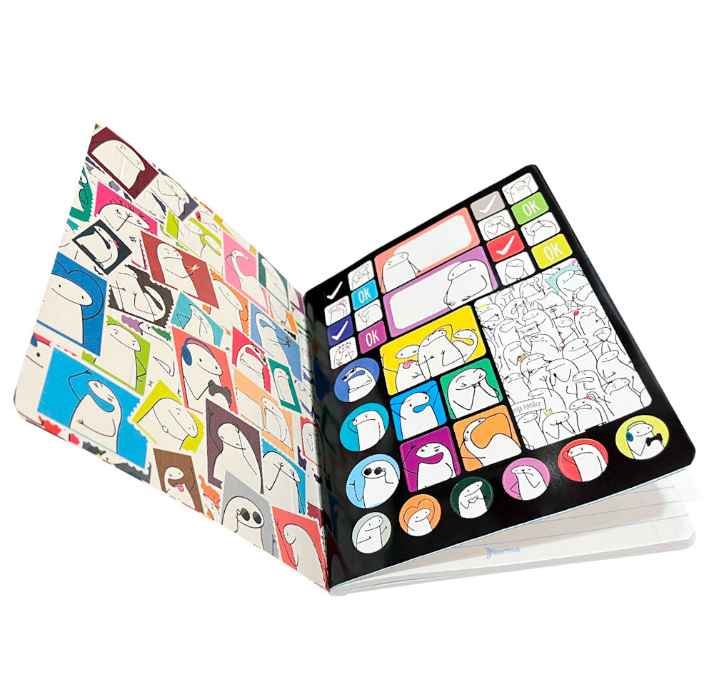 Cuaderno Cosido Norma Flork Raya Ancha de 200 Páginas - Surtido