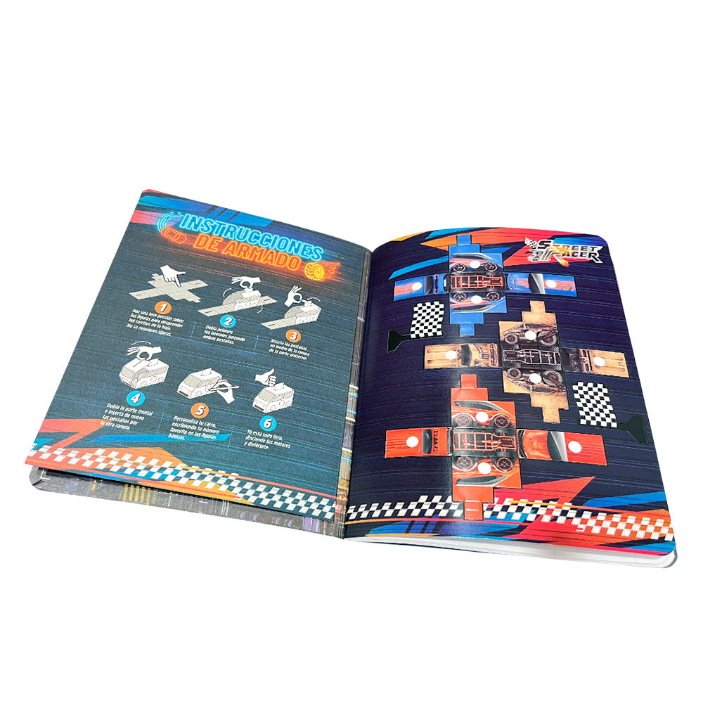 Cuaderno Cosido Grande Norma Street Racer de 96 Páginas / Raya Ancha / Surtido