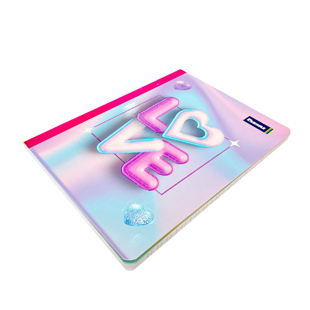 Cuaderno Cosido Grande Durable Para Niña / 200 Páginas / Doble Raya / Surtido