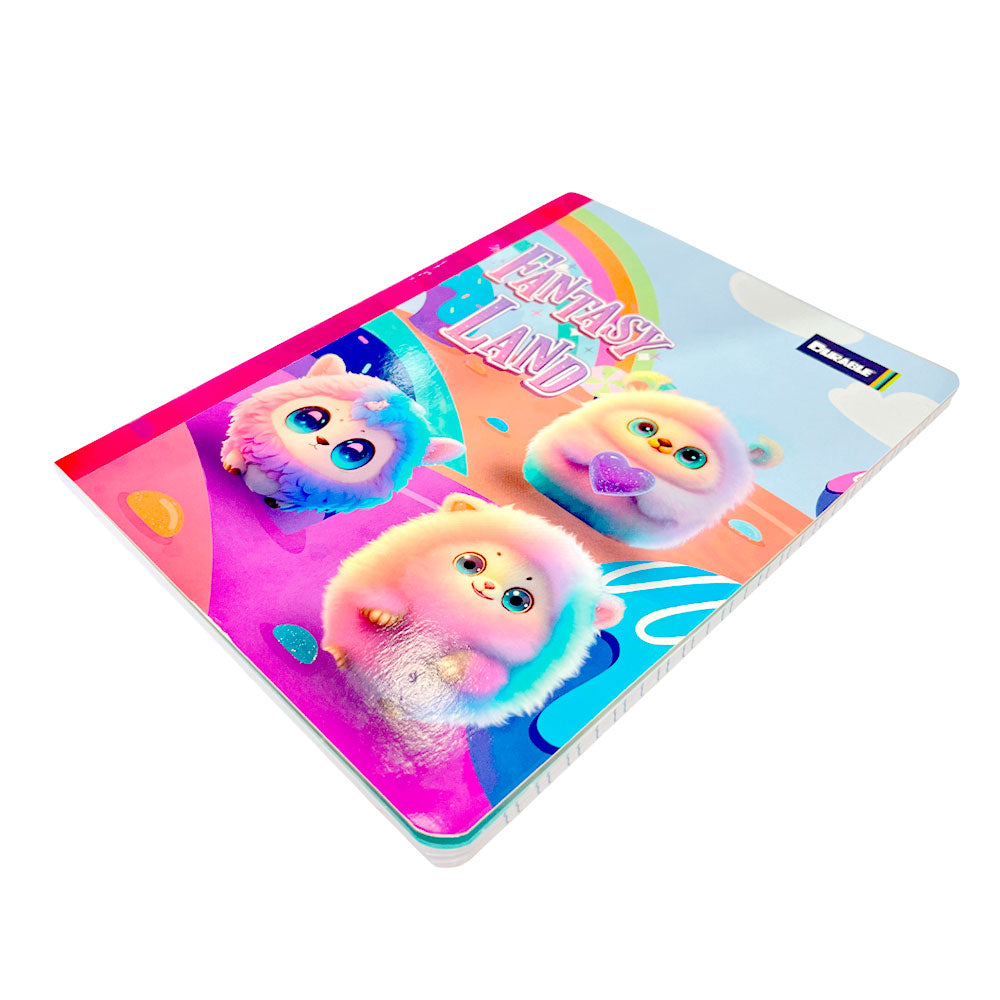Cuaderno Cosido Grande Durable Para Niña / 200 Páginas / Doble Raya / Surtido