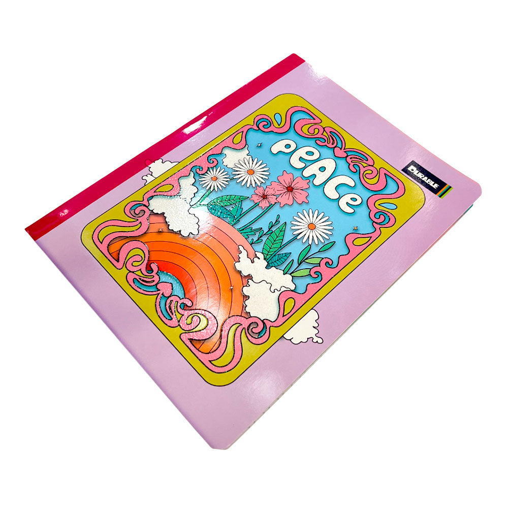 Cuaderno Cosido Grande Durable Para Niña / 200 Páginas / Doble Raya / Surtido