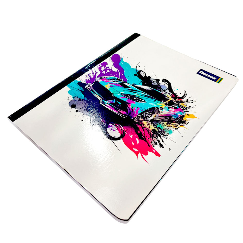 Cuaderno Cosido Grande Durable Para Niño / 200 Páginas / Doble Raya / Surtido