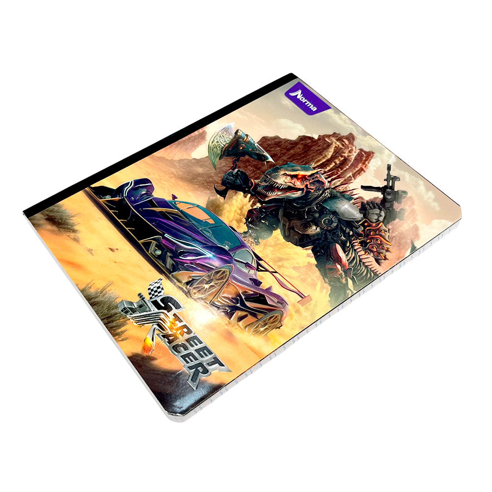 Cuaderno Cosido Grande Norma Street Racer - Raya Ancha / 200 Páginas / Surtido
