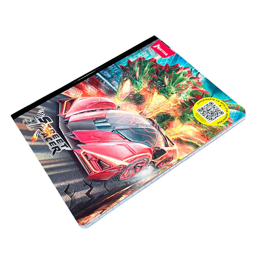 Cuaderno Cosido Grande Norma Street Racer - Cuadrito / 200 Páginas / Surtido