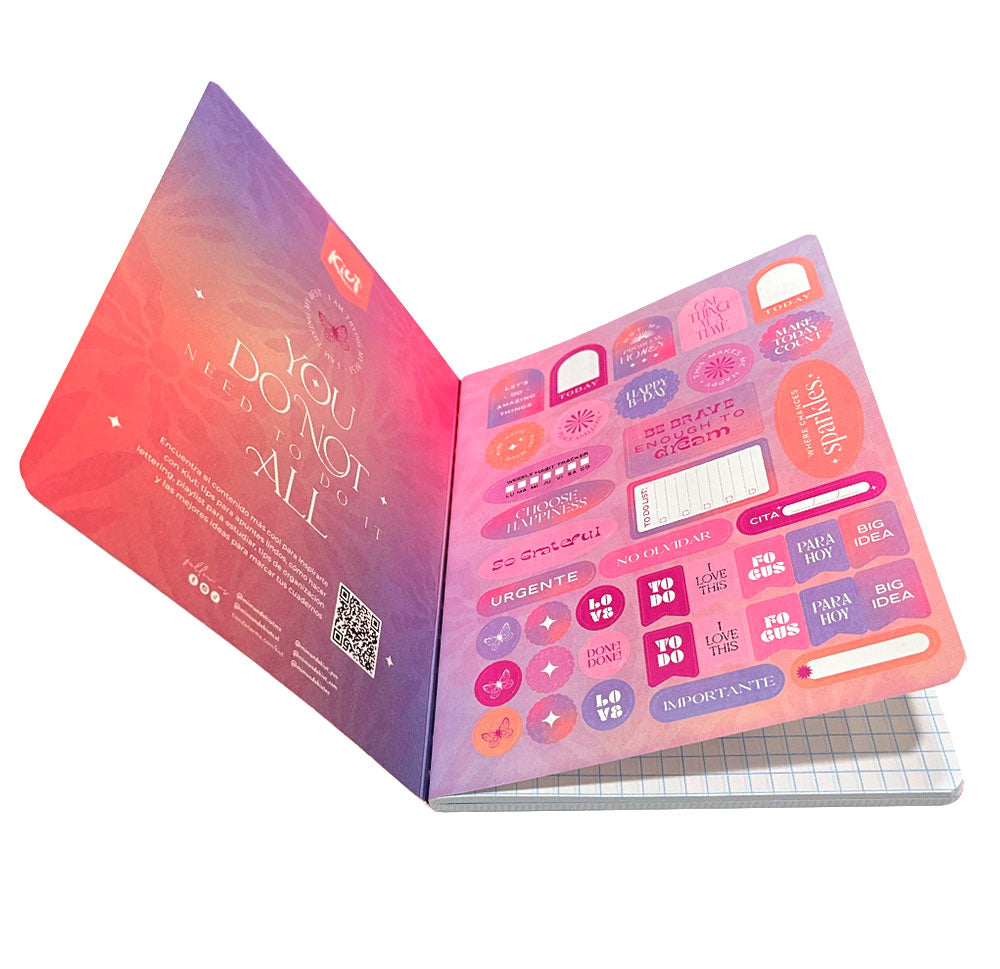 Cuaderno Grande Cosido Norma Kiut Cuadritos de 200 Páginas - Surtido