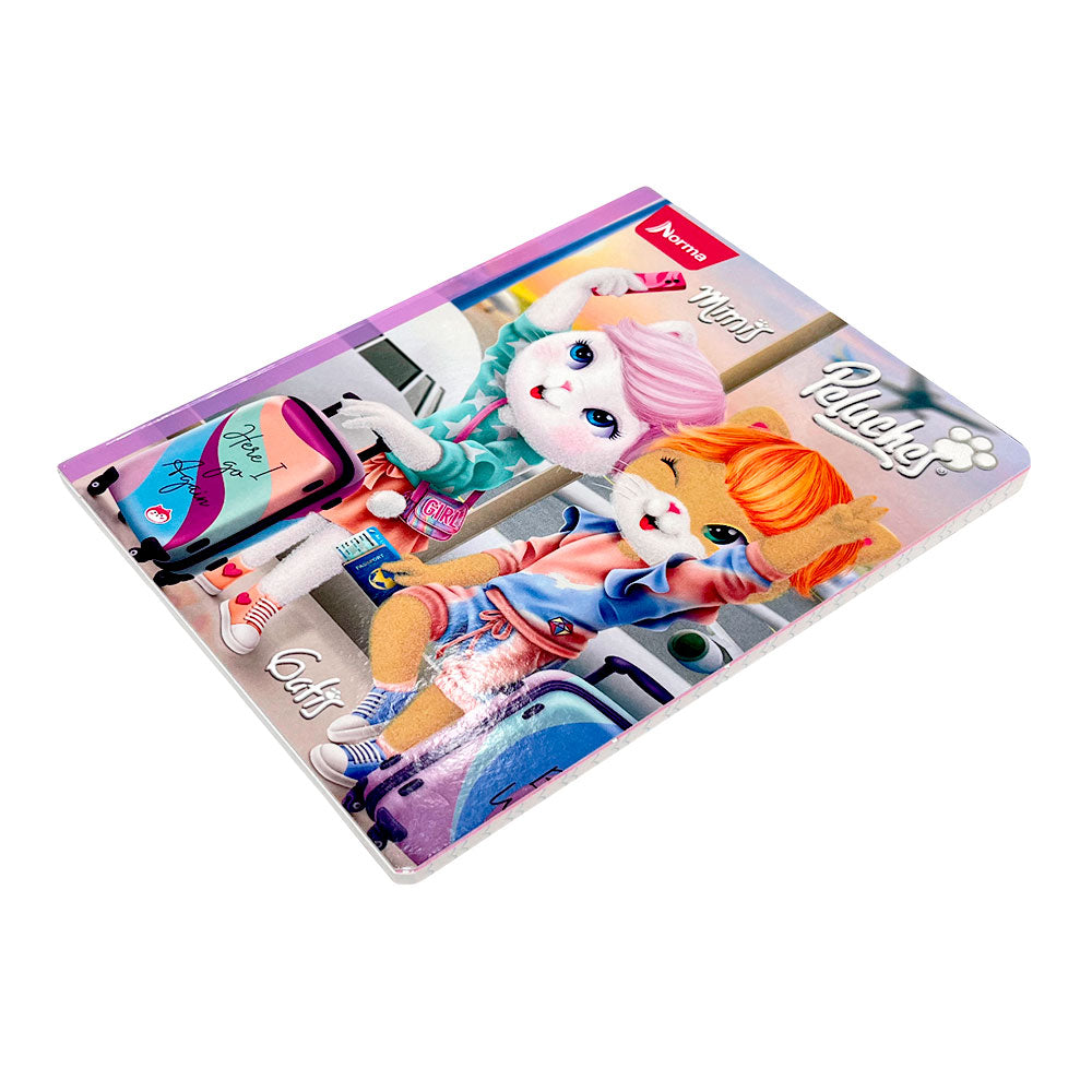 Cuaderno Cosido Grande Norma Peluches - Doble Raya / 200 Páginas / Surtido
