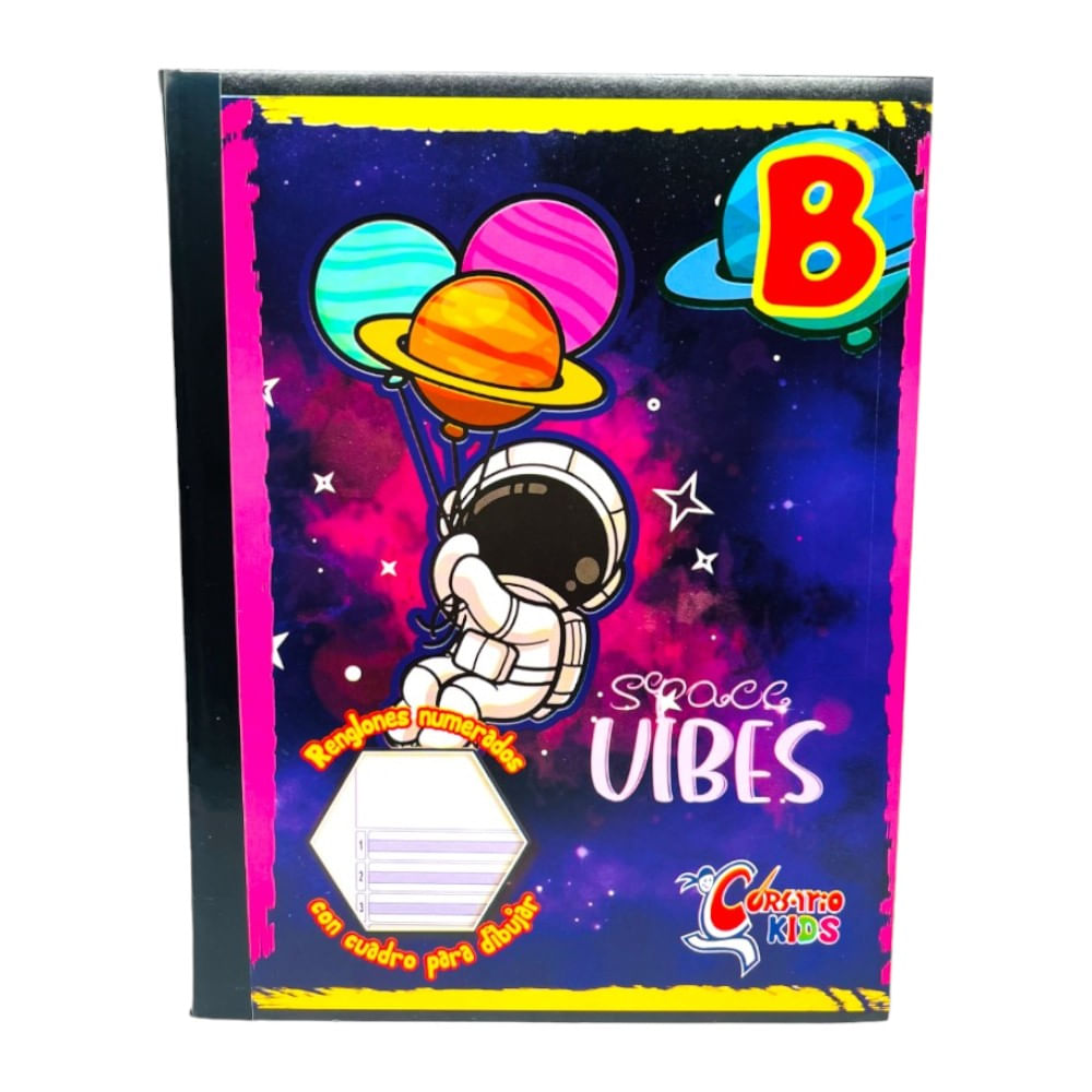 Cuaderno Cosido Grande Corsario Con Renglones Numerados 200 Páginas