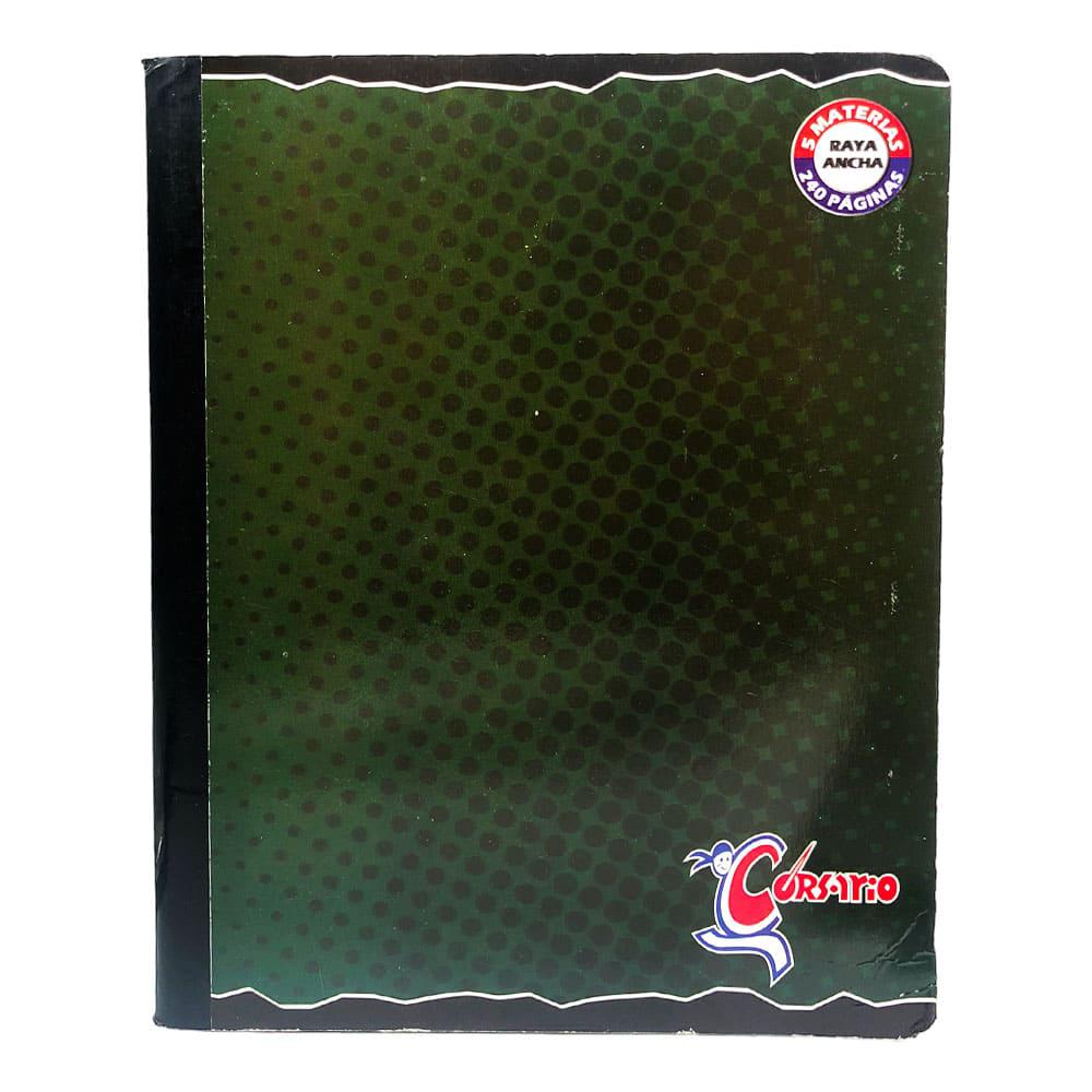 Cuaderno Cosido Corsario Raya Ancha 240 Páginas 5 Materias