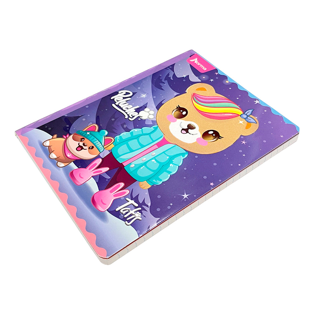 Cuaderno Cosido Grande Norma Peluches - Doble Raya / 200 Páginas / Surtido