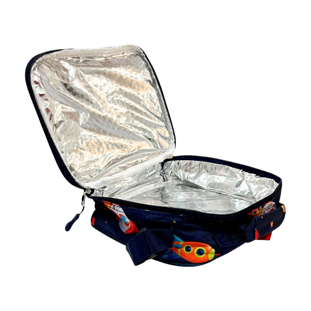 Lonchera Escolar Imagen School Para Niño / Estampado Espacial