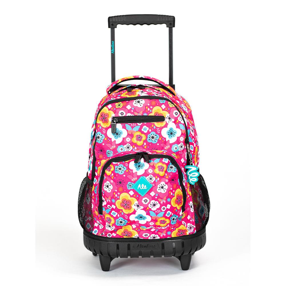 Mochila Alentino Con Ruedas Flower 15.5"