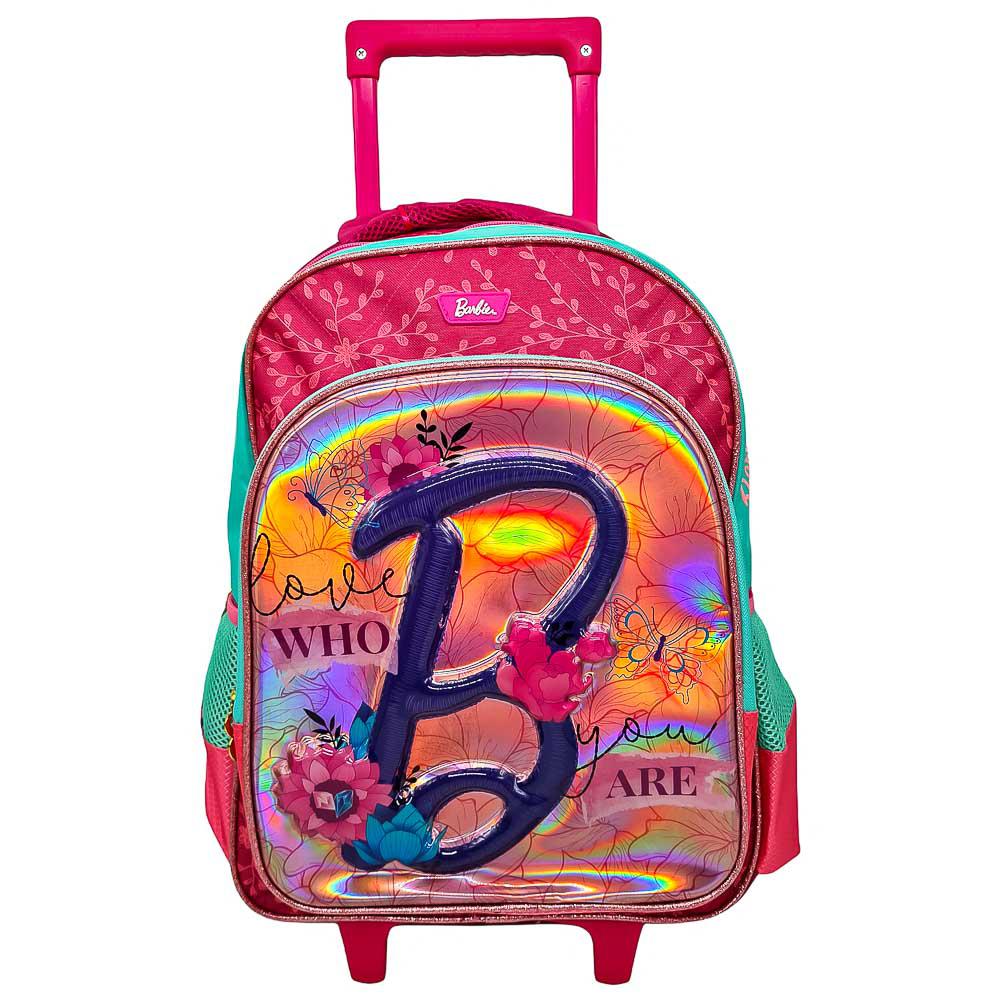 Mochila Barbie 3D Love Con Ruedas 17"