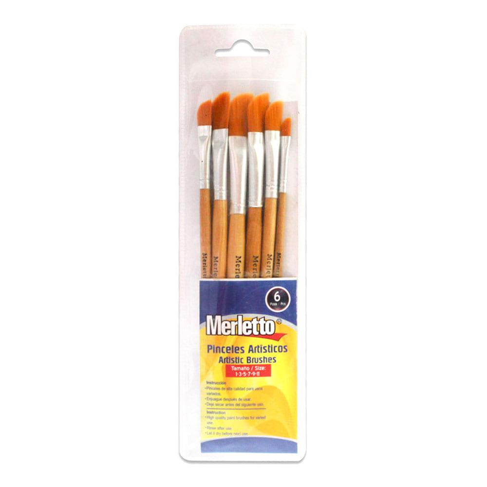 Pinceles Artistico Merletto 6 Piezas