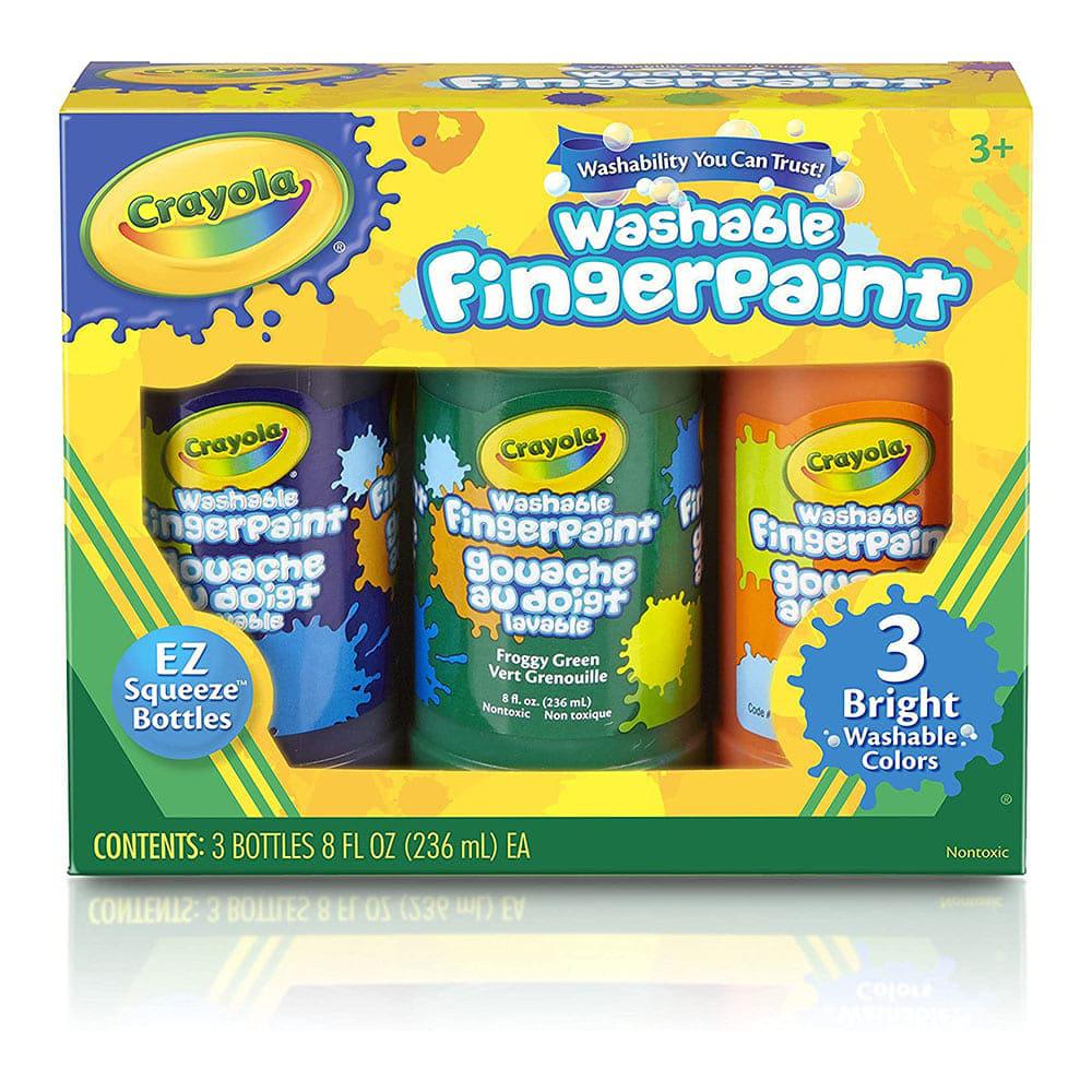 Pintura Para Dedos Lavable Crayola Colores Secundarios 8 oz 3 Piezas