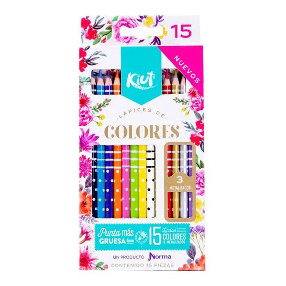 Lápices de Colores Kiut 15 Piezas
