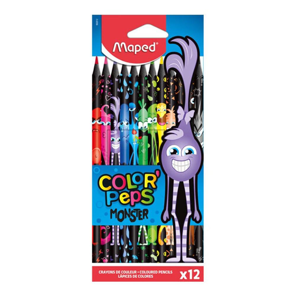 Lápices de Colores Maped Monster 12 Piezas