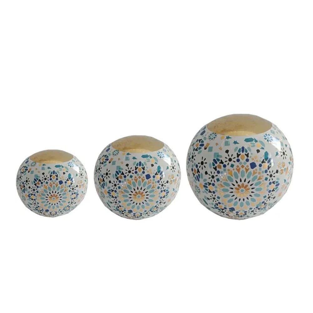 Esferas Decorativas Montefiori de Cerámica 3 Piezas