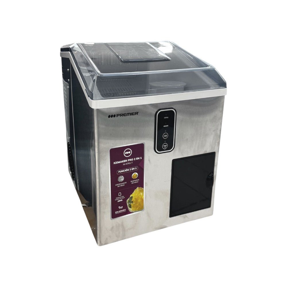 Fabricador de Hielo Premier 15kgs / Con Raspadora / Acero Innoxidable - Premier - Titan.com.pa - 7453064744329