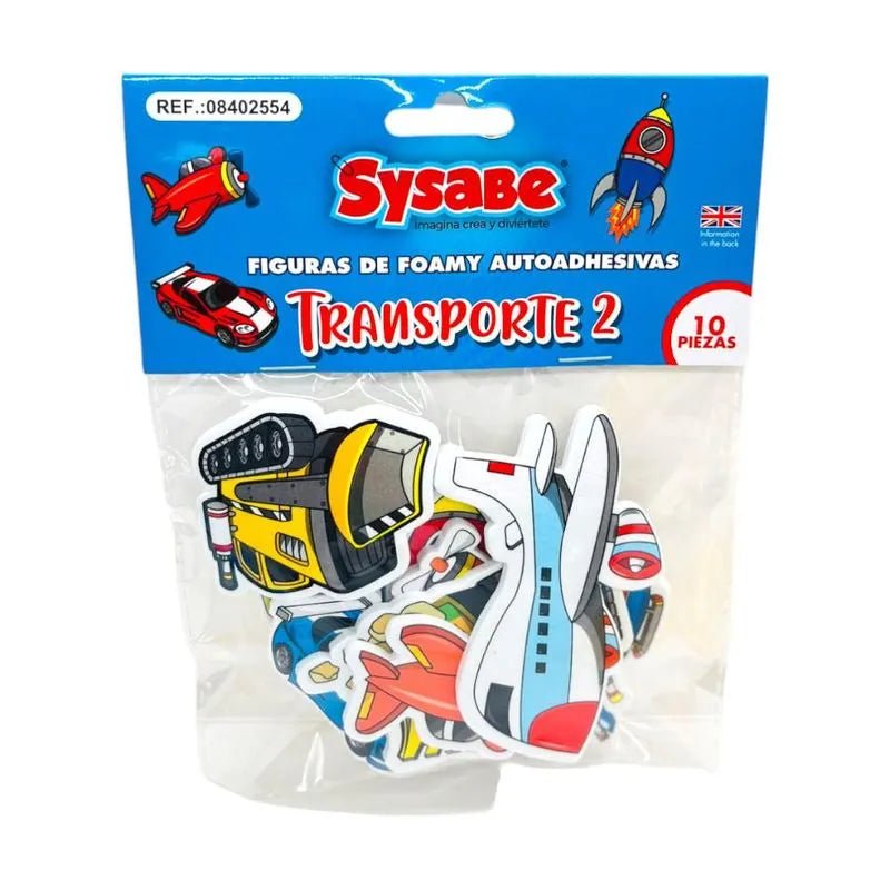 Figuras de Foami Adhesivo Sysabe Medios de Transporte 10 Piezas - Sysabe - Titan.com.pa - 7591213004044