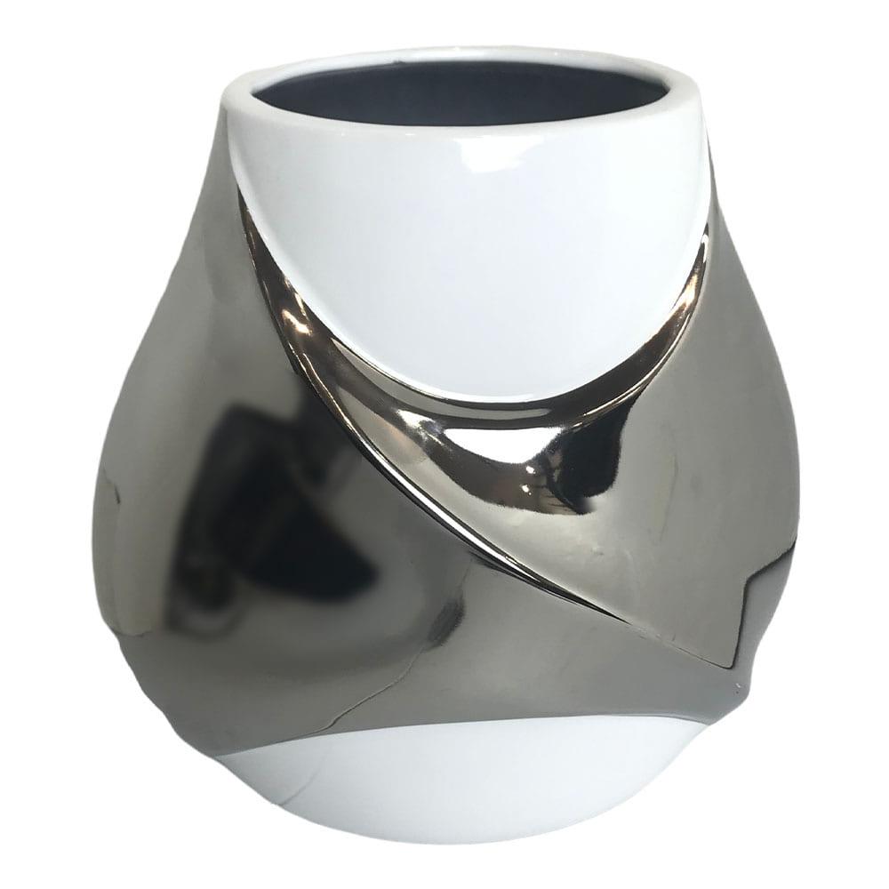 Florero Decorativo Concepts Cerámica 22 cm Silver