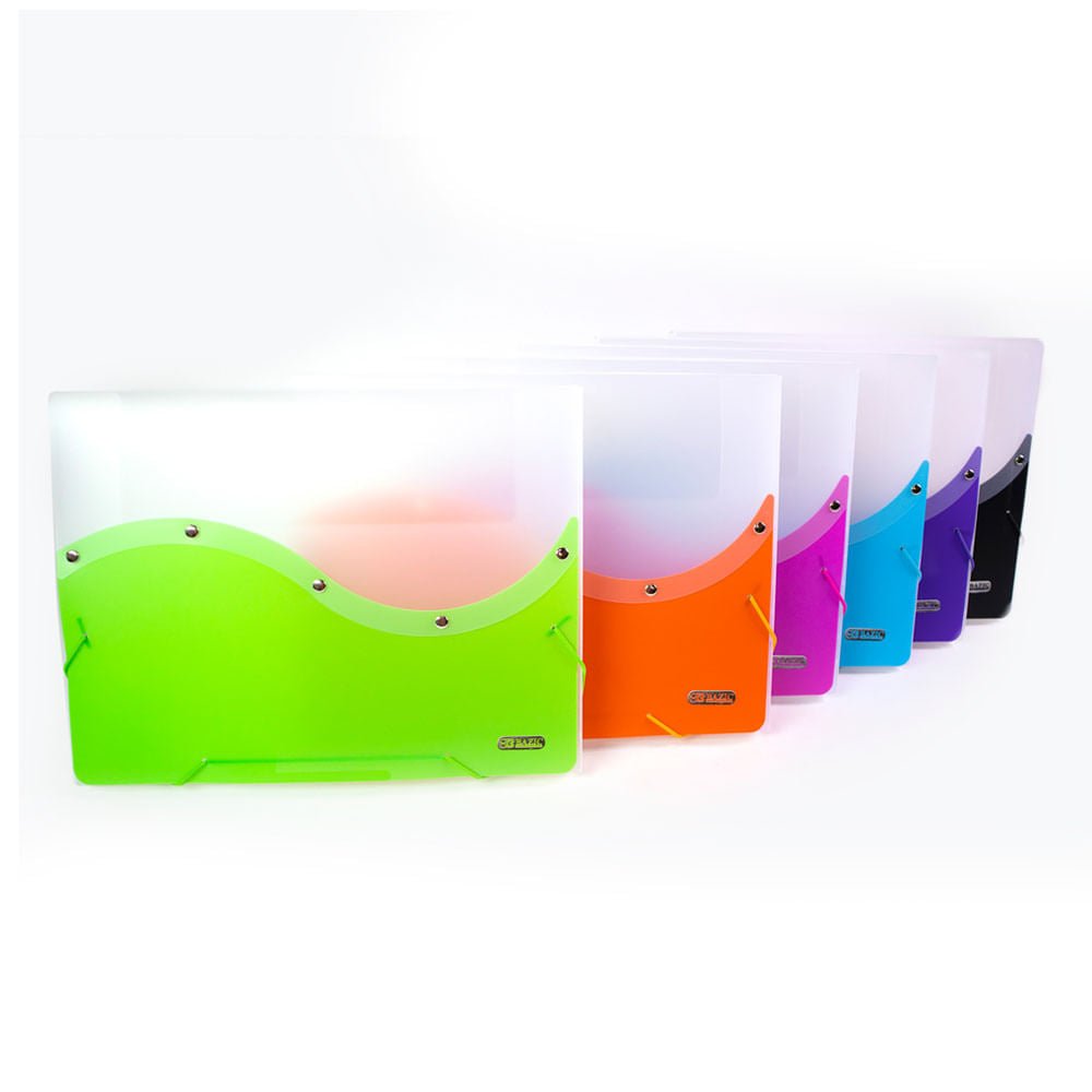 Folder Bazic Carta con Ligas 12.5" x 8.5" x 1" - Surtido