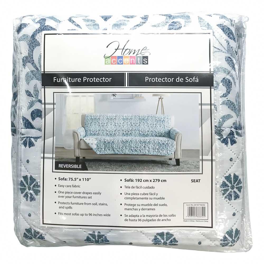 Forro Para Sofá Home Accents 3 Puestos 75.5" x 110" - Azul