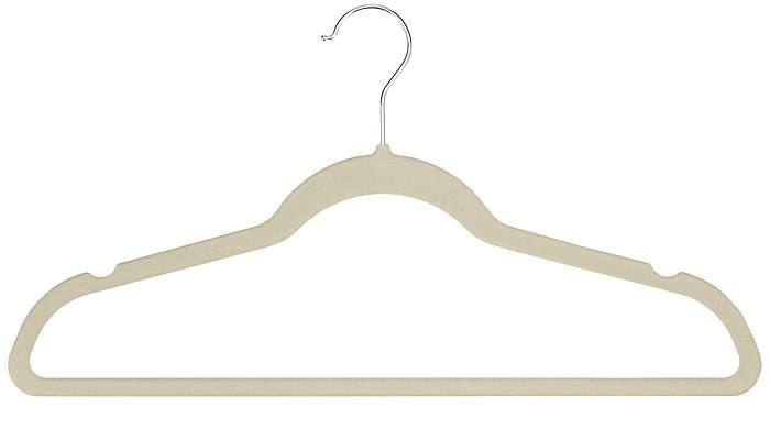 Gancho Ropa Kennedy Home Velvet Blanco 10Pza