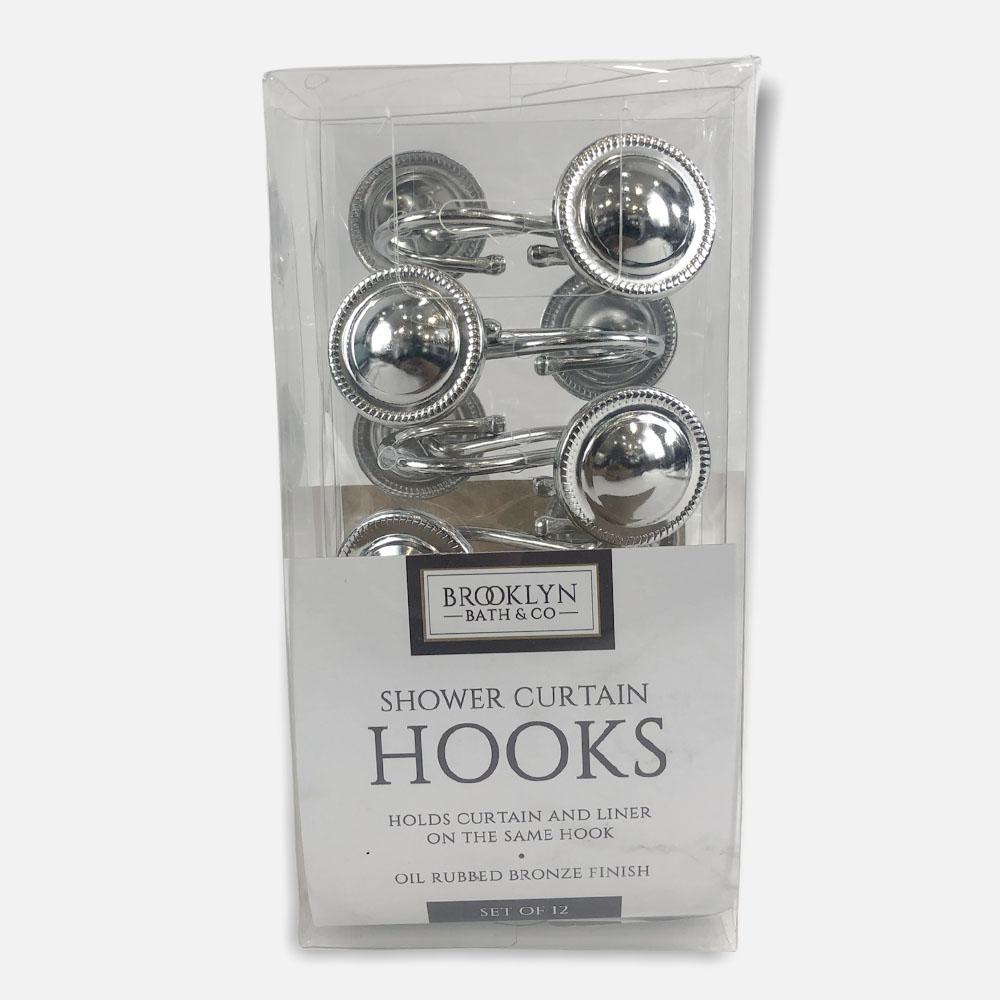 Ganchos de Cortina Para Baño Home Expressions de 12 Piezas