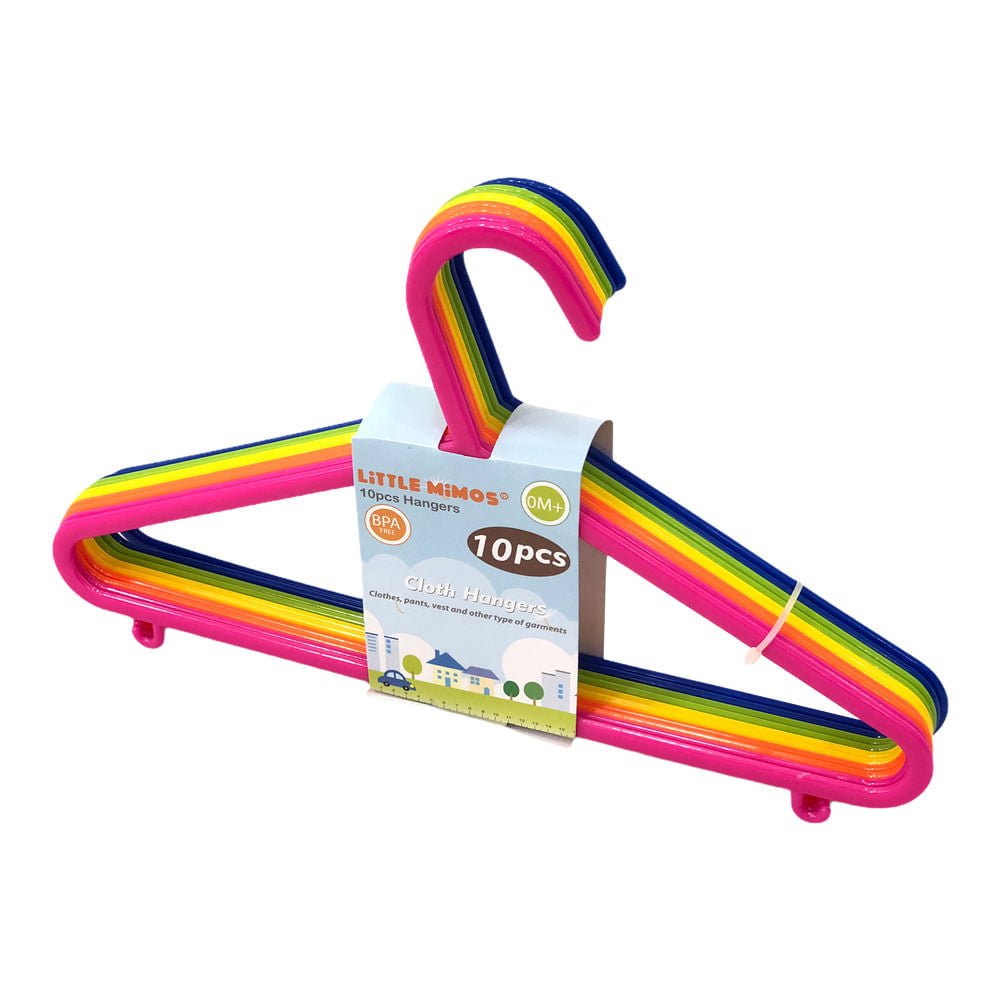 Ganchos de Ropa Infantil Little Mimos de Plastico 10 Piezas