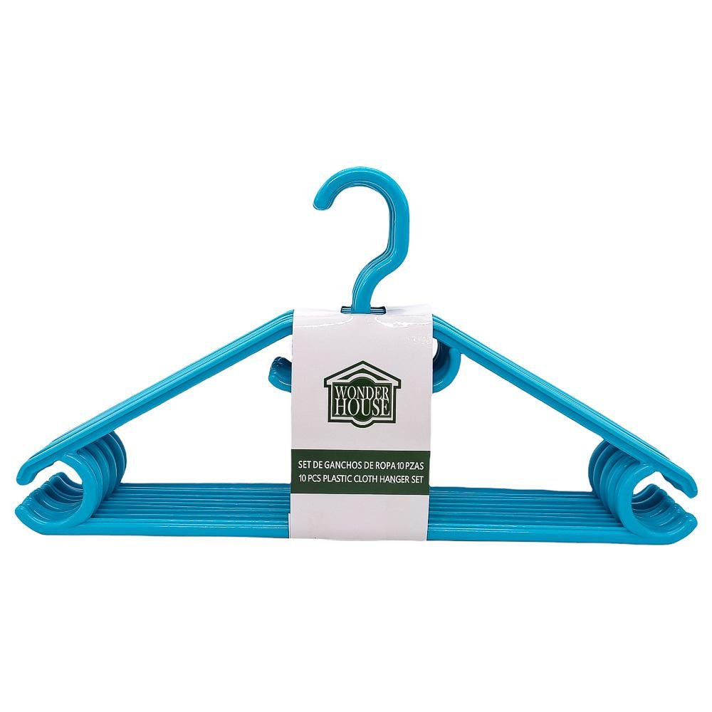 Ganchos Para Ropa Wonder House Plástico 10 Piezas - Surtido