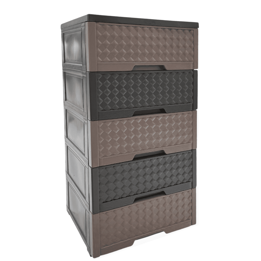 Gavetero Moderno Plastek 5 Gavetas / Plástico / Cafe Combinado - Plastek - Titan.com.pa - 2150110601418