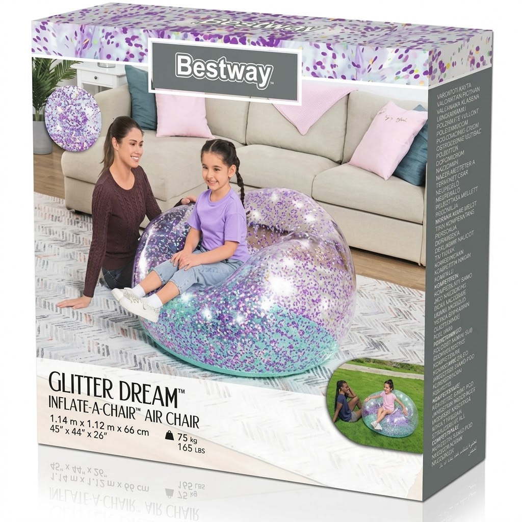 Silla Inflable - Escarchada Dream - Bestway 45cm x 44cm x 26cm