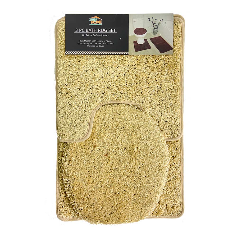 Alfombra de Baño Easy Home Layla 3 Piezas - Amarillo claro
