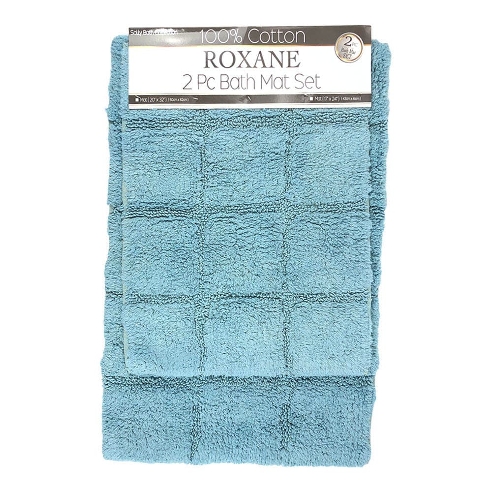 Alfombra de Baño Sally Textile 2 Piezas - Aguamarina claro
